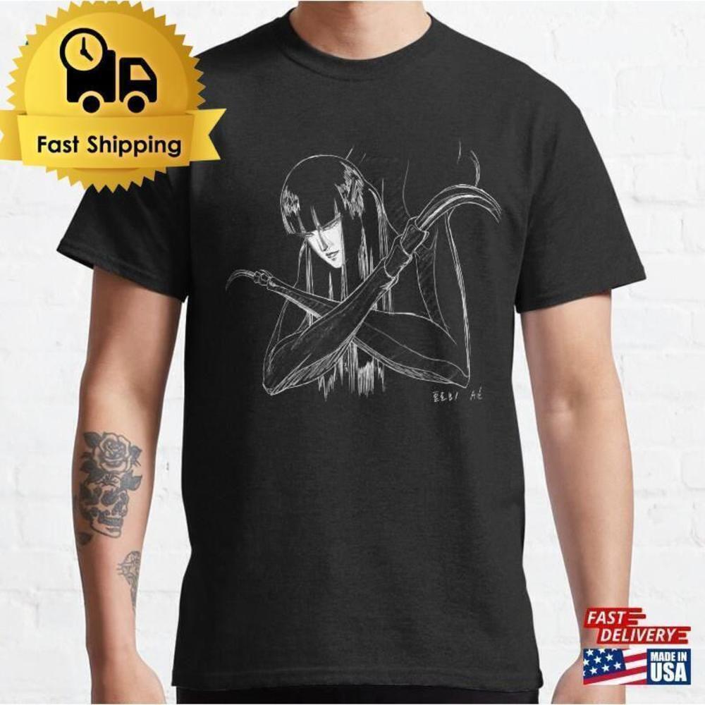 Wicked City Spider Woman Shirt, Anime Sketch Graphic Classic Unisex Tee